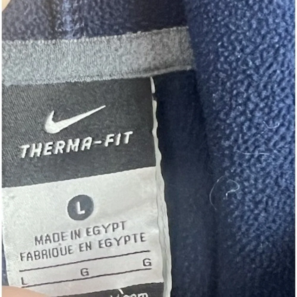 Nike Therma-Fit Michigan Wolverines Football Hoodie Men's L Navy Blue Sweatshirt